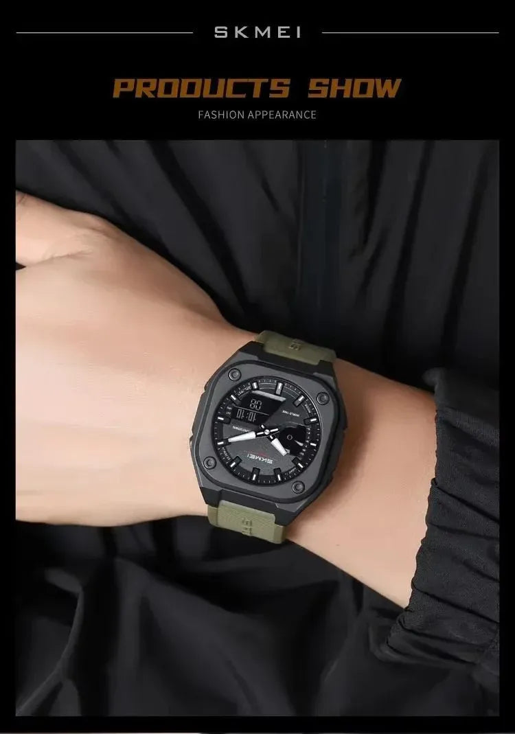 Skmei - 2328 - Digital Analog - Army_Green